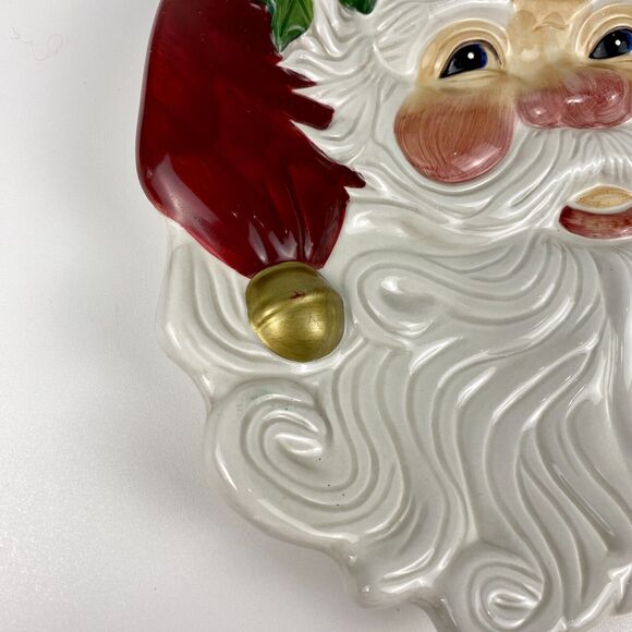 VTG Fitz and Floyd Essentials Omnibus Santa Face Plate Wall Hanging Christmas - Picture 5 of 8